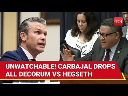 'Get The Hell Out': Carbajal YELLS At Hegseth At Tense Hearing; Watch Pentagon Chief's Reaction