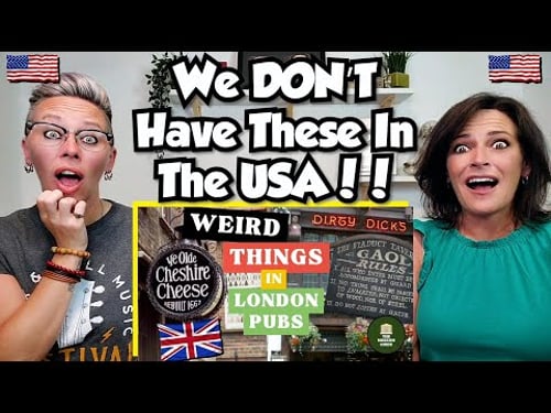 American Couple Reacts: The Strangest Things in London's Pubs - A Guided Pub History Tour! *CRAZY*