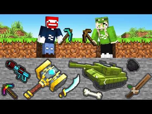 WER GRÄBT BESSERE LÖCHER FÜR DIE BESTE AUSRÜSTUNG? in Minecraft