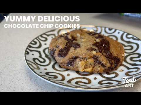 Tall and delicious chocolate chip cookies