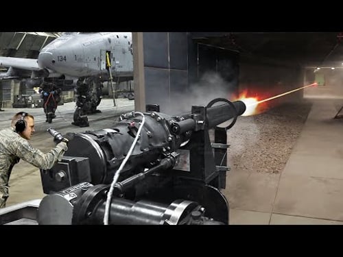 Testing US A-10’s Scary 30 mm Gatling Gun After Repairs