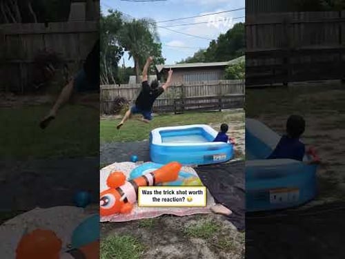 Was the trick shot worth the reaction? 😂