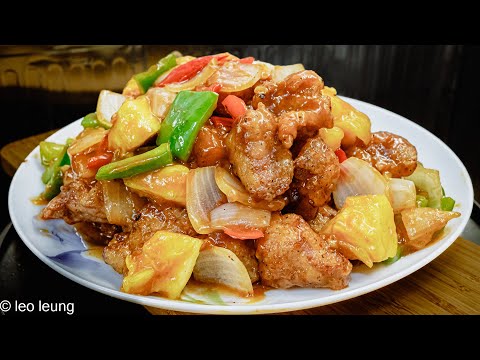 廣東話影片|冰火咕嚕肉|這次雖然煮得不夠好,但一小時後仍然非常脆口!|一定要用麥芽糖,芡汁一定要夠稠,才能將這道菜發揮到極致!|很多餐廳做錯了,上菜時不應該墊冰底!(也不用墊冰底!)