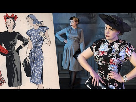 Copying Butterick 2954 // Simple 1940's Dresses