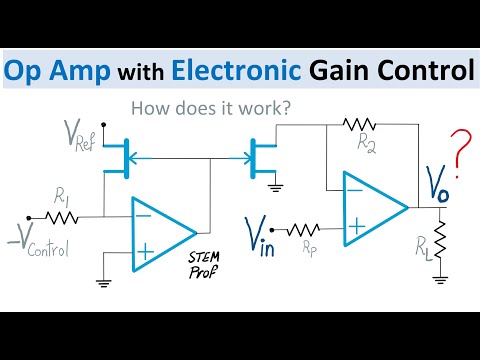 Op Amp Amplifier with Electronic Gain Control: How does it work?