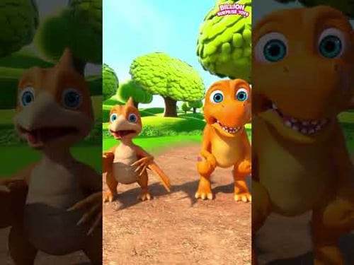 A Roar, A Song, and New Friends 🎤 #kidssongs #trex #dinofriends #cartoonshorts #learningforkids