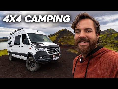 4x4 Van Camping in Iceland Highlands (Landmannalaugar) (EP 5)