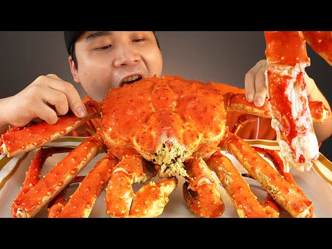 kg Big Red King Crab Mukbang~!!Real Sound ASMR social eating Mukbang(Eating Show)