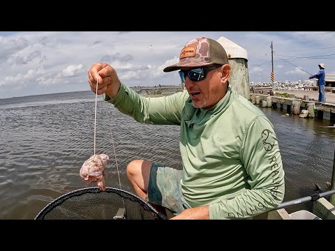 Fishing with Turkey Necks and Cow Tongue, No Hooks Needed! (Crab and Crawfish Catch & Cook)