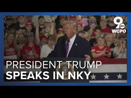 President Donald Trump speaks about the economy, Iran and more in Northern Kentucky