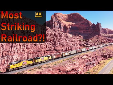 MOST STRIKING RAILROAD IN AMERICA?! (4K) | Moab Utah Cane Creek Branch Potash Local | Oct. 6, 2023