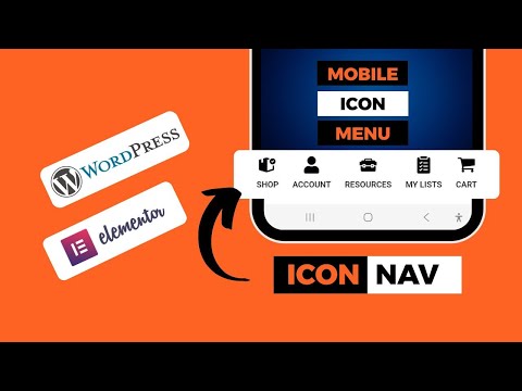 Mobile Icon Navigation Menu / Bottom Icon Navigation Bar Using Elementor Pro