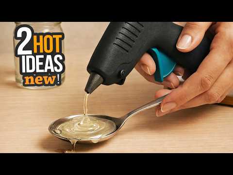 I applied glue to a spoon and used a glass jar, and the result was fantastic! hot glue crafts