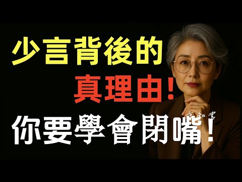 真正毀掉一個人的,從來不是失敗,而是管不住嘴。話越多,失去的也越多。|人際交往|智慧人生|情商提升|處世智慧|處世哲學