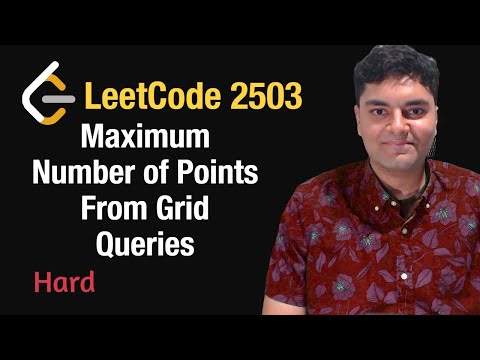 Maximum Number of Points From Grid Queries - Leetcode 2503 - Python