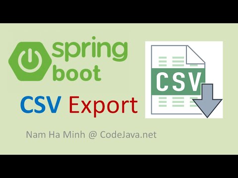 Spring Boot Export Data to CSV Example