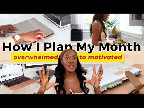 My SIMPLE (super productive) step-by-step MONTHLY PLANNING ROUTINE ✨ - Plan the month with me