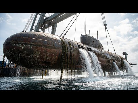 Unbelievable Recovery: Lifting a 8,000 Ton Nuclear Submarine Nuclear Submarine Restoration