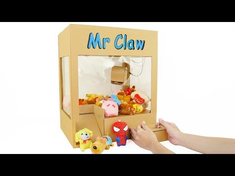 How to Make Powered Claw Machine from Cardboard