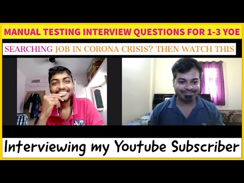 Manual Testing Interview Questions for 1-3 YOE | Interviewing my Subscriber