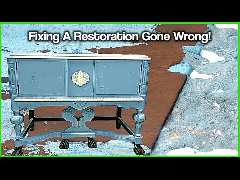 AMAZING RESTORATION of ANTIQUE JACOBEAN BUFFET- Relaxing Furniture Restoration only shop sounds