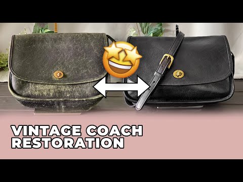 BEFORE & AFTER HANDBAG REHAB Vintage COACH City Bag 9097 Restoration