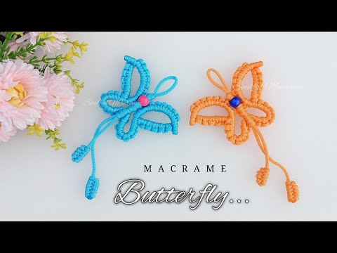 Macrame Butterfly Keychain | Macrame Animals | Macrame Keychain Tutorial