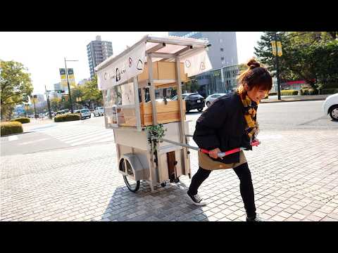 SOLD OUT EVERYDAY! The Most beautiful onigiri maker in Hiroshima and her 100kg cart