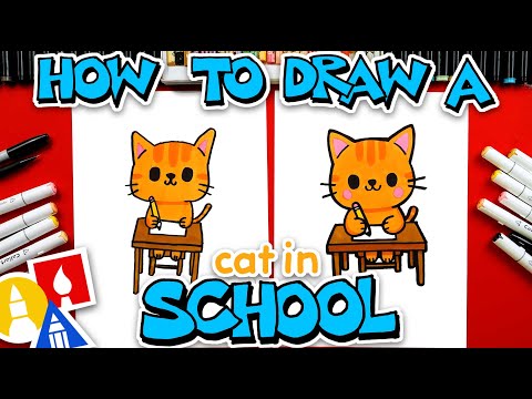 How To Draw A Cat In School