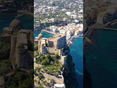 Ischia’s Aragonese Castle from Above 🌍🏰