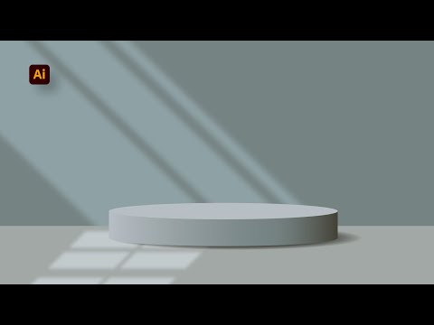 How to Make 3d Minimalist Podium Background. Adobe Illustrator Tutorials