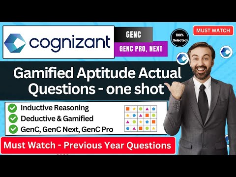 🔥Cognizant Gamified Aptitude Questions One shot | Cognizant GenC Round1 Aptitude Assessment 2025 PYQ