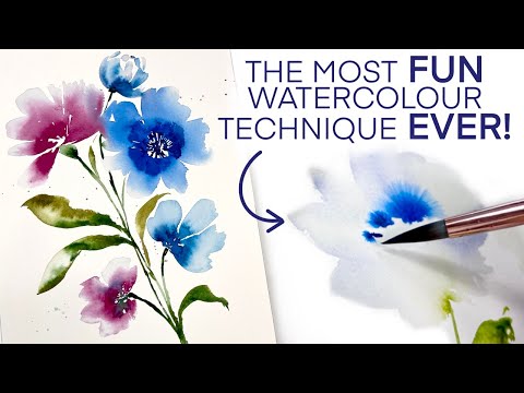 Effortless Watercolour Flowers! You HAVE To Try This Technique!