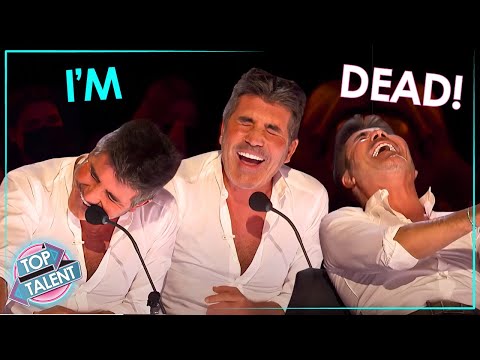 Simon Cowell DIES Laughing After Josh Blue Act on America's Got Talent
