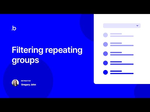 Filtering Repeating Groups | Bubble.io Tutorial