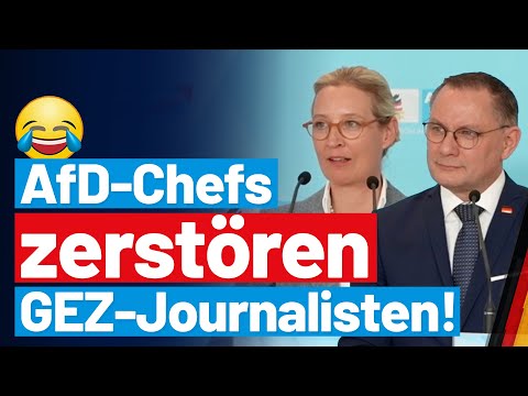 Hätte er besser nicht gefragt. 😂 Alice Weidel und Tino Chrupalla kontern BR-Journalisten perfekt!