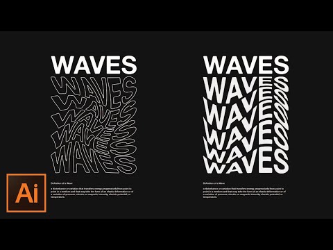 Wavy/Twist Text Using Warp Effect in Adobe illustrator