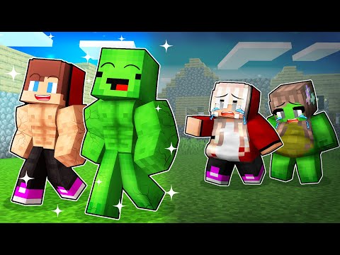 STRONG JJ and Mikey LEFT the FAT Girls - Minecraft Animation / Maizen