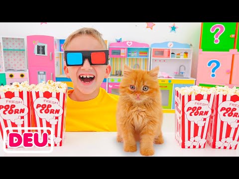 Vlad und Niki spielen mit Haustieren | Sammlungsvideo für Kinder