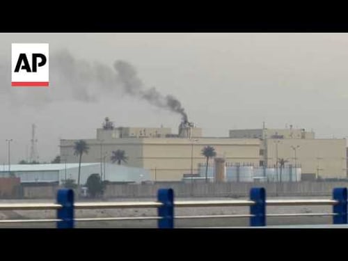 Missile strikes inside the US Embassy compound in Baghdad, Iraq