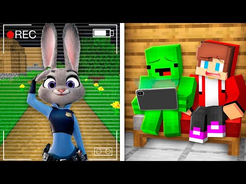 How JJ and Mikey get July Hopps on Hidden Cameras in MInecraft ?! - Maizen