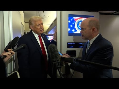 President Trump Gaggles with Press on Air Force One, Nov. 25, 2025