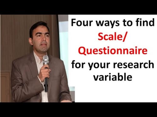 Four ways to Search/Find Scale/Questionnaire for your research Variables || Kokab Manzoor