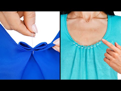 Amazing tricks - how to downsize a wide neckline easily! Miarti 🧵✂️