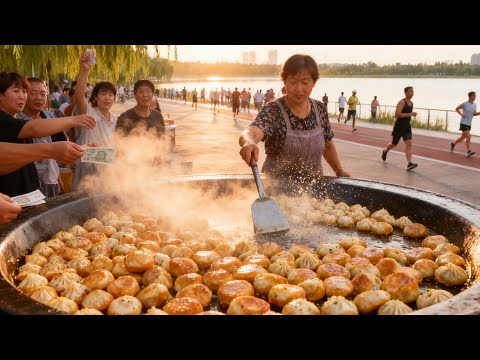Super shocking carbohydrate paradise in China's Shandong morning market, crazy buying!
