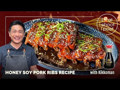 Super Tender Honey Soy Pork Ribs Recipe - with Kikkoman