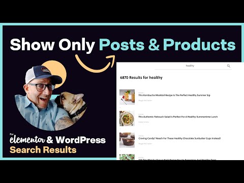 Elementor Search Results Only Posts & WooCommerce Products