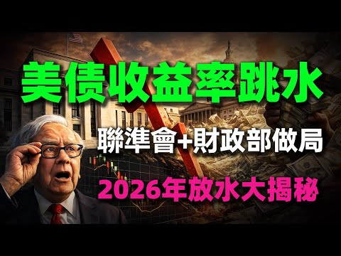 美債收益率跳水的真相! QE復活了?聯準會+財政部聯手做局! 2026年「隱形放水」5,600億全揭密!