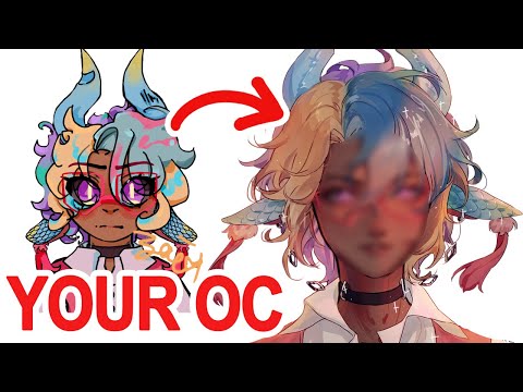 DRAWING YOUR CHARACTERS IN MY STYLE 👁👄👁 2