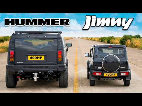 V8 Hummer v Suzuki Jimny: DRAG RACE